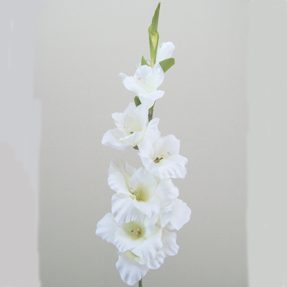 Artificial Gladiola Ivory 94cm Artificial Flowers